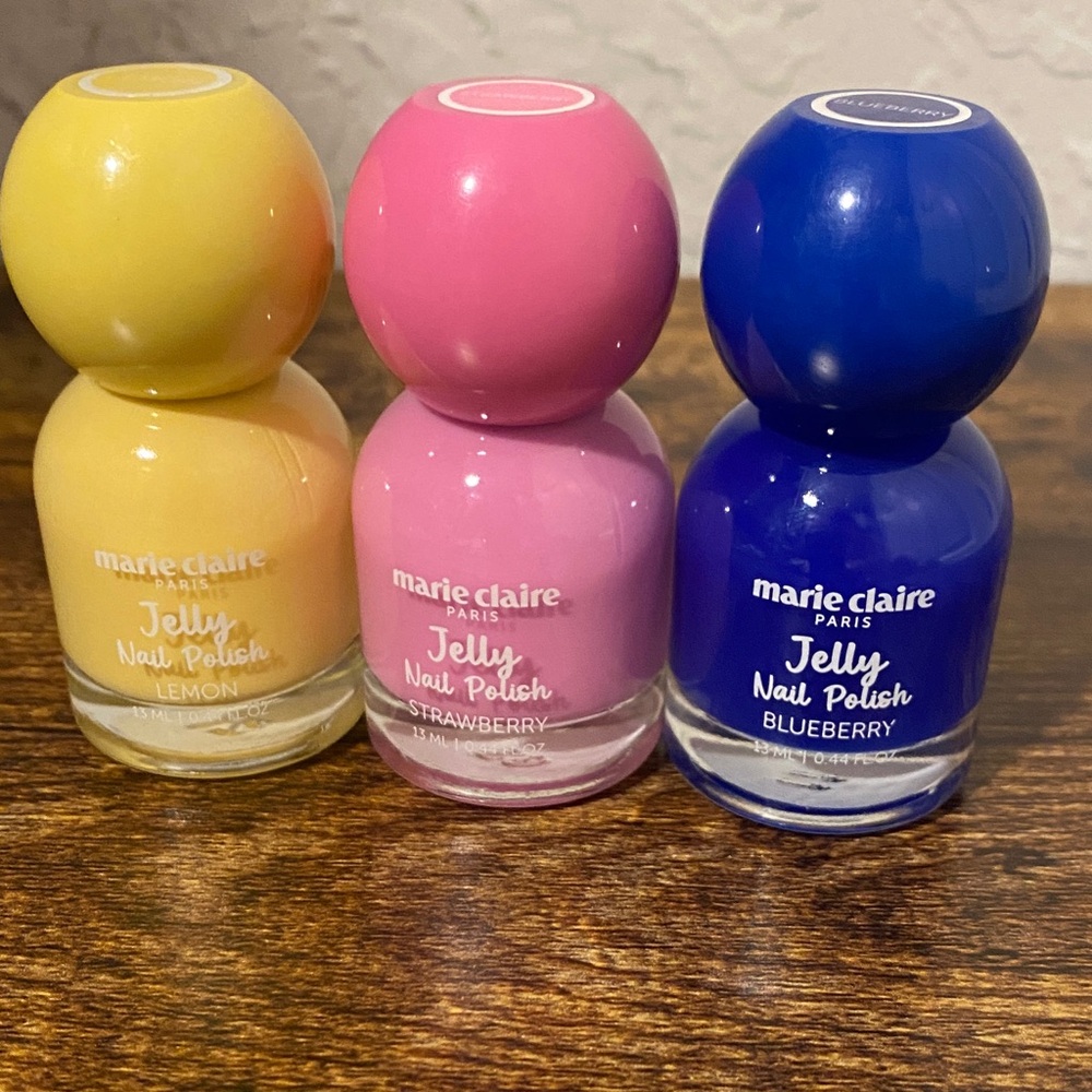 Jelly Nail Polish Set - Lemon, Strawberry, Blueberry